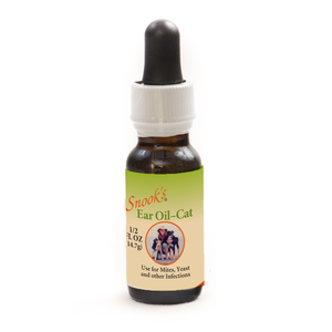 Snook's ear oil for cats - front of bottle
