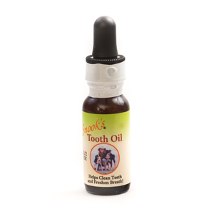 Snook's Tooth Oil 1/2oz bottle, helps clean teeth and freshen breath.