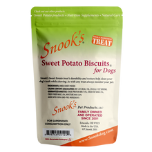 Load image into Gallery viewer, Snooks Sweet Potato Biscuits 4oz back info