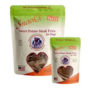Sweet Potato Steak Fries for Dogs - made from GMO Free dried golden sweet potatoes.
